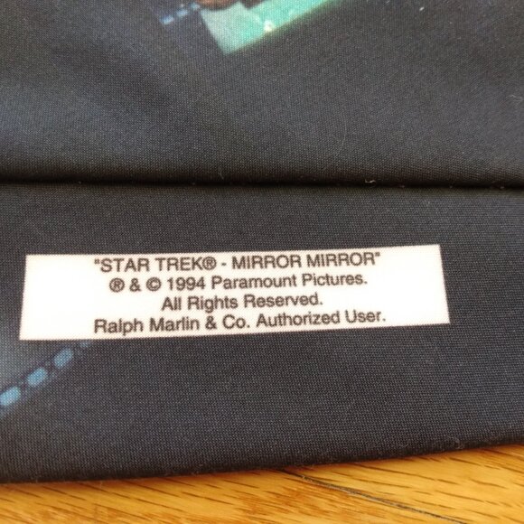 Vintage 90s Star Trek Tie Necktie Ralph Marlin Spock Captain Kirk Bones Uhura - Picture 5 of 14